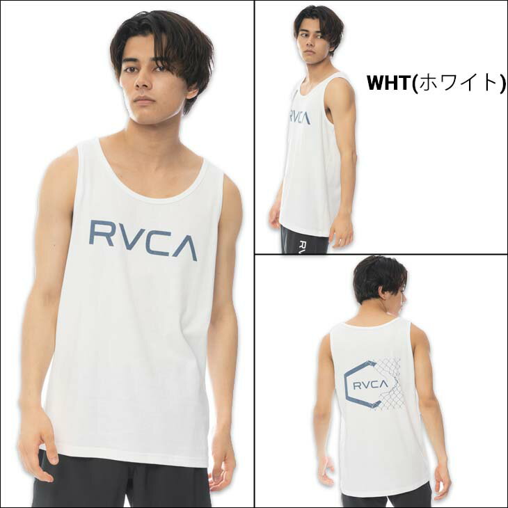 22 RVCA ルーカ Tタンクトップ HEX FENCE TANK トップス ノースリーブ 袖なし ロゴ入り コットン100% レギュラーフィット メンズ サーフィン アウトドア 2022年春夏 品番 BC041-359 BC041359 日本正規品