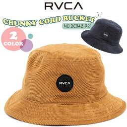 22 FW RVCA ルーカ バケハ CHUNKY CORD BUCKET 帽子 HAT コーデュロイ ロゴパッチ メンズ ユニセックス 2022年秋冬 品番 BC042-921 BC042921 日本正規品