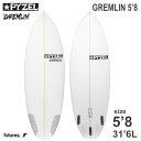 【PYZEL SURFBOARDS GREMLIN】 あなたがゴーストとファントムのフィーリングが気に入っていて、小波を楽しむためのにより短ボードを お望みならグレムリンは間違いなくあなたをとてもハッピーにさせる事でしょう！！！ ゴーストのDNAに基づいたボードデザインで、力のない小波で素早く加速し、 より簡単にスピードを得られると同時にイージーなパドリングも得られます。 広めのアウトラインとフラットなロッカーが十分なボリュームを与え、同じゴーストDNAを持つPhantomからのステップダウンモデルです。 グレムリンは日常の波の良くない日にサーフィンする際により楽しめるように設計され、 どんな種類の波質でもあなたにFunFormance/ファンフォーマンスを与えることができます。 幅広いアウトラインは、ロースピードロッカーで補完され、スピードを落とし、最も弱い、 最も遅いセクションをスピーディーにフローさせ滑走させます。 またパフォーマンス性と操作性を高めるためにテールロッカーを少し上げ テールエンドエリアはシングルコンケイブからダブルコンケイブそしてVeeで抜けています。 【SIZE】 Length:5'8(172.7cm)×Width:20.00(50.8cm)×Thickness:2.38(6.0cm)×Volume31.6L 【SPEC】 テール：スクワッシュ 素材：PU フィン：FUTURE 5FIN ※フィンは付属しておりません。 【PYZEL SURFBOARDS】 1998年パイゼルサーフボード設立以来、ブランド理念の"We Love Surfboards"zのもと、 パイゼルサーフボードジャパンは17年間共に歩んできました。 シェーパーのジョン・パイゼルはアメリカメインランドCA/サンタバーバラの出身で 幼少から青年期は世界でもトップクオリティーなライトブレイクポイントのリンコンや 周辺のビーチブレイクでトムカレン全盛期時代サーフィンに明け暮れる日々を過ごしました。 1992年に温かく良い波を求めてサーフィンの聖地ハワイ・ノースショアーに拠点を移し 1993年にボードグラシングを始めた後1996年から本格的にシェープをスタートし以降、 常に革新的なデザインにチャレンジしライダーの意見を最優先に自身もテストを重ね パイゼルのボードビルド理念で最も重要なスピード性、安定性、パフォーマンス性を追求しクオリティーの向上を目指してきました。 ※デザイン、仕様は変更となる場合がございます。 掲載商品の色は、できる限り現品と同じになるよう努めておりますが、ご使用のパソコン環境により多少色合いが異なる場合がございます。著しい色の相違は御座いませんのでご安心ください。 ※基本的に西濃運輸営業所止めの送料無料発送となります。 （沖縄、北海道及びその他離島等一部地域への発送は追加料金が発生します） ※代引き発送は不可となります。 ※プルダウンにて西濃運輸営業所止めか自宅配送（追加料金）を選択下さい （営業所止めの場合、西濃運輸管轄内の最寄り営業所へ発送させて頂く形となります。 西濃運輸の最寄りの管轄の営業所は西濃運輸ホームページでご確認ください。） 配送センターの規模等により、ご指定頂けない営業所もございますので予めご了承お願い致します。 ※サーフボードは大型配送となる為、着日、時間指定共に不可となります。 又、日曜、祝日、大型連休等、西濃運輸の休日の際は休日明けの発送となります。 ※土曜日は午前中発送のみ受け付けとなり、午前9時までに決済完了分のみ発送となります。 又、発送後の荷物の配送状況に関しましては配送業者までお問い合わせ下さい。 ※自宅配送等の追加料金に関しましては当店の方で金額修正させて頂く形となります。 ※海外生産品の為、多少の傷や汚れなどが極まれにある場合がございますが、メーカー検品済の商品となります為ご使用には問題ございません。 ※サーフボードの返品・交換は不可となりますのでご了承下さい。 ※また、初期不良を含む交換や返品の場合でもお客様で西濃運輸の最寄りセンターまでボードの持ち込みが必要なりますので予めご了承の程よろしくお願い致します。