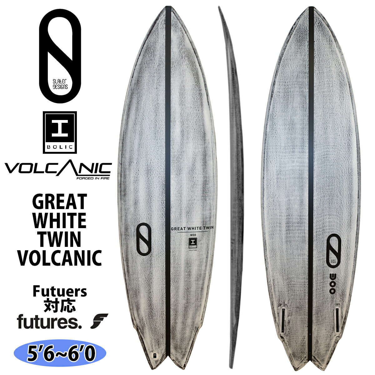 24 FIREWIRE t@CA[C[ X[^[fUC GREAT WHITE TWIN VOLCANIC FutuerstB O[gzCgcC T[t{[h V[g{[h 2024N {Ki