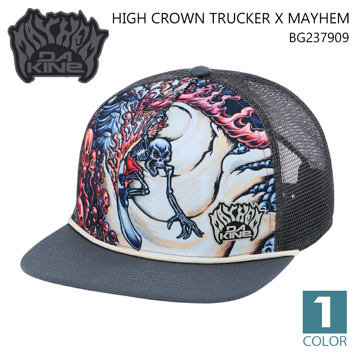 Rakuten - 26 DAKINE ダカイン キャップ 帽子 メイヘム ハイクラウントラッカー カーブドブリム 6パネル マットバイオロス HIGH CROWN TRUCKER X MAYHEM サーフィン 2026年春夏 メンズ 品番 BG237-909 BG237909 日本正規品