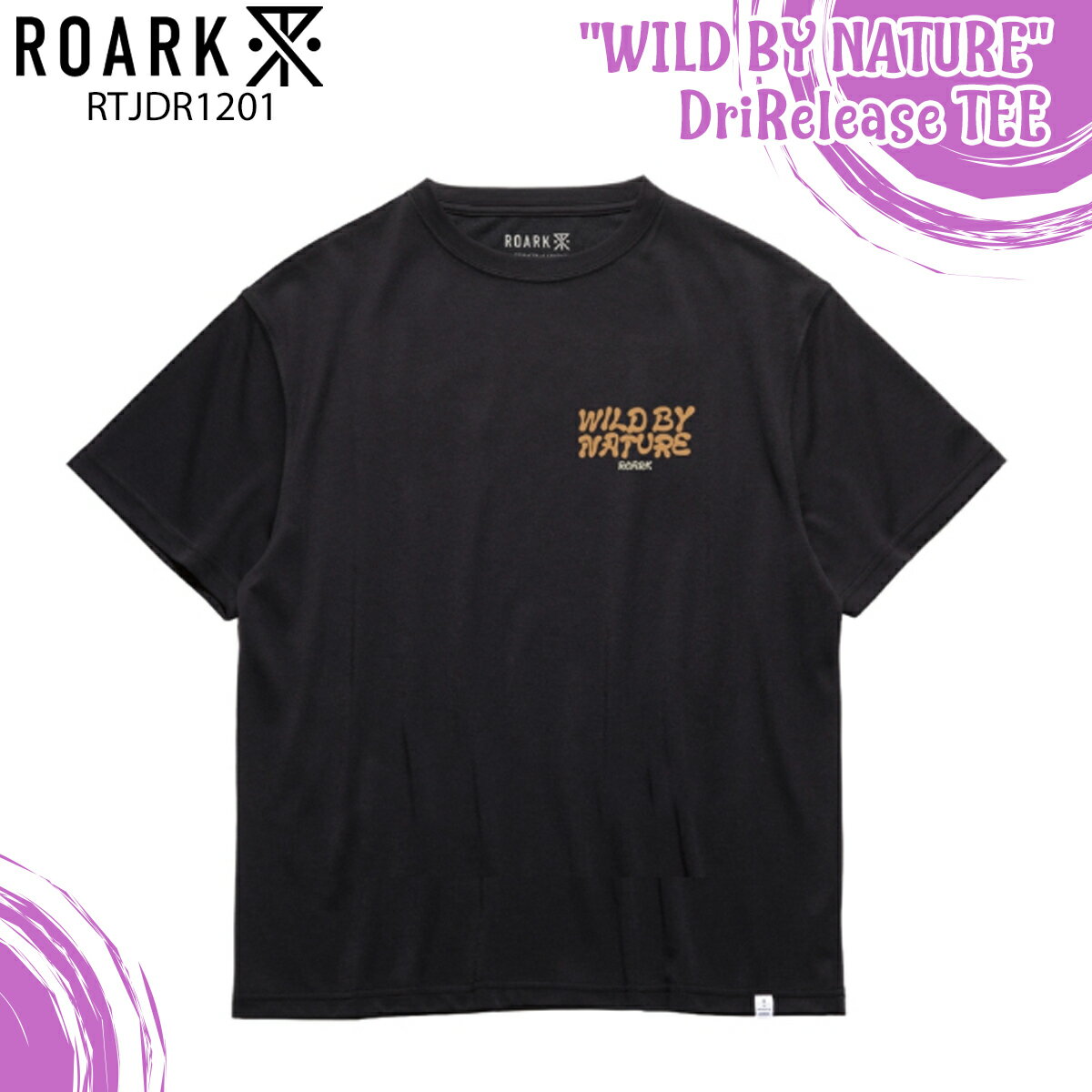26 ROARK ロアーク ラッシュ Tシャツ "WILD BY NATURE" DriRelease TEE 半袖 カジュアル ストリート かっこいい おしゃれ 海 海水浴 メンズ 2026年春夏 品番 RTJDR1201 日本正規品