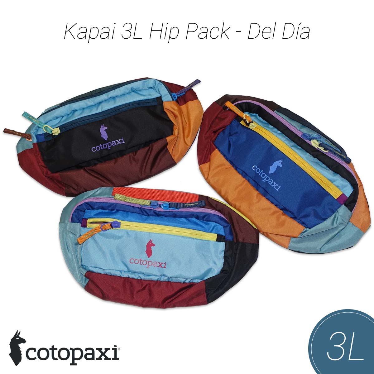 Rakuten - Cotopaxi コトパクシ ウエストバッグ Kapai 3L Hip Pack Del Da ヒップバッグ ウエストポーチ ウエストバッグ かばん 鞄 ランダム 世界にたった1つ カラフル ハイキング 登山 アウトドア ピクニック サーフィン マリンスポーツ ユニセックス 日本正規品
