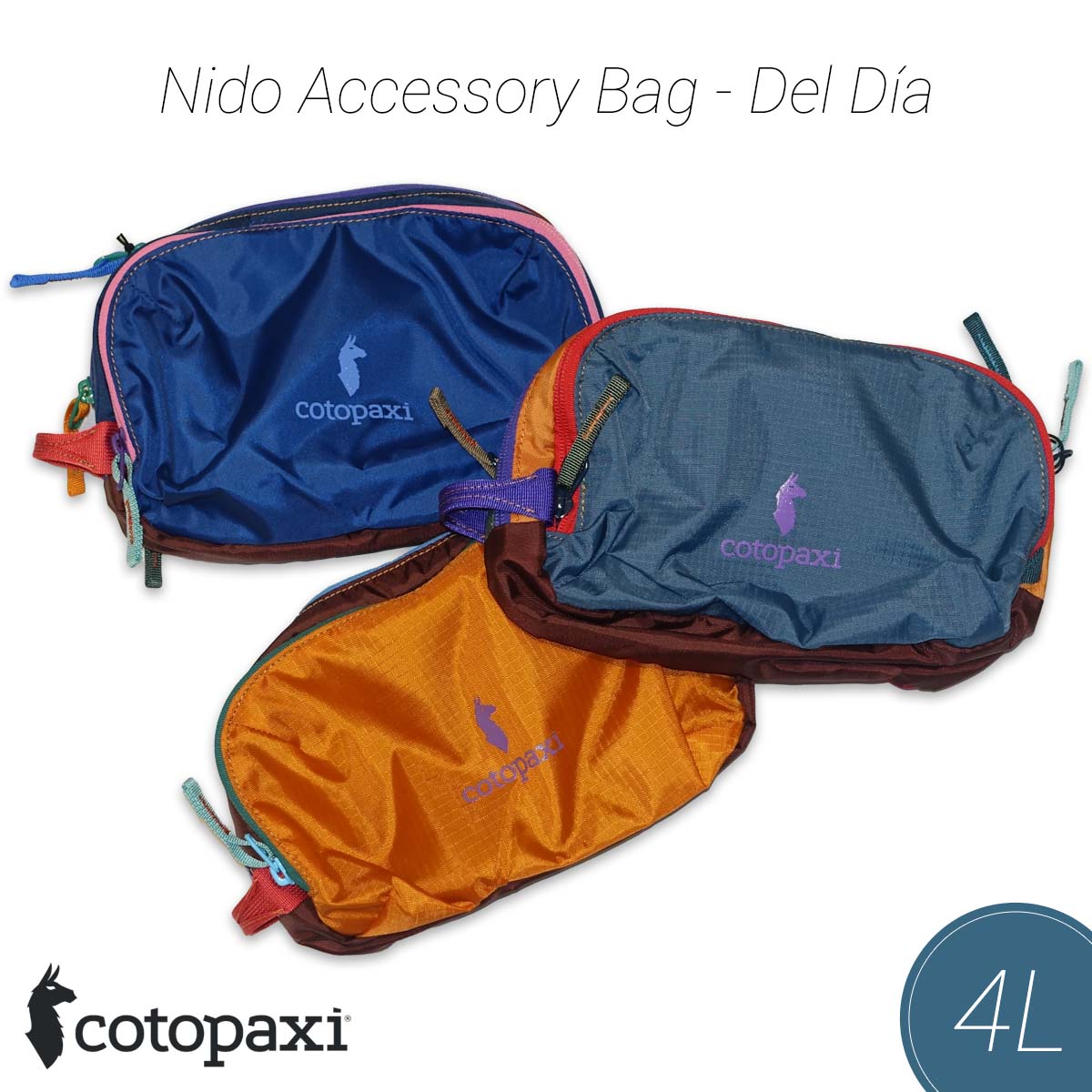 Cotopaxi コトパクシ ポーチ Nido Accessory Bag Del Da アクセサリーバッグ 旅行 洗面用具 メイク道具 世界にたった1つ カラフル ハイキング 登山 アウトドア ピクニック サーフィン マリンスポーツ ユニセックス 日本正規品