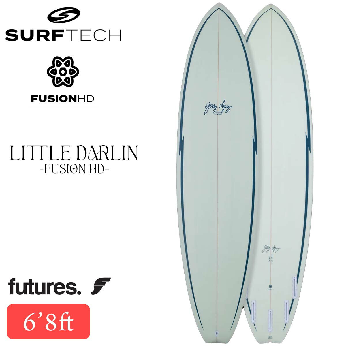 Rakuten - 26 SURFTECH サーフテック サーフボード LITTLE DARLIN 6'8 6.8 ショートボード サーフィン 板 EPS リトルダーリン Gerry Lopez ジェリーロペス Futures フューチャー 2026年 日本正規品