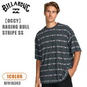 25 BILLABONG ビラボン Tシャツ 半袖 オッキー コレクションTシャツ ボーダー バラ バッファロー柄 オリジナルラベル 80年代後半 サーフィン マリンスポーツ メンズ OCCY RAGING BULL STRIPE SS 2025年夏 品番 BF01A303 日本正規品
