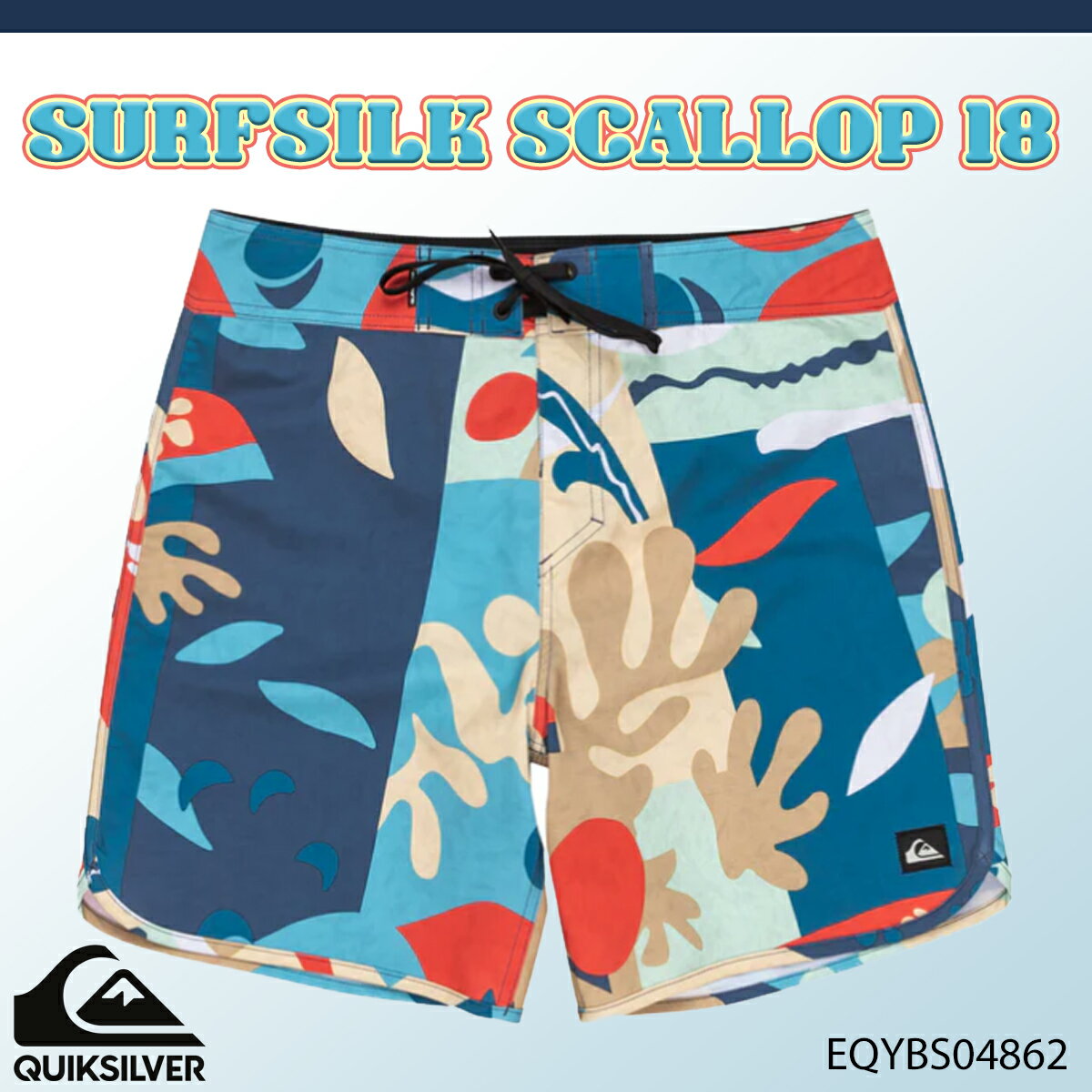25 QUIKSILVER クイックシルバー ボードショーツ SURFSILK SCALLOP 18 水着 ボトムス ロゴ サーフィン メンズ 2025年春夏 品番 EQYBS04862 日本正規品