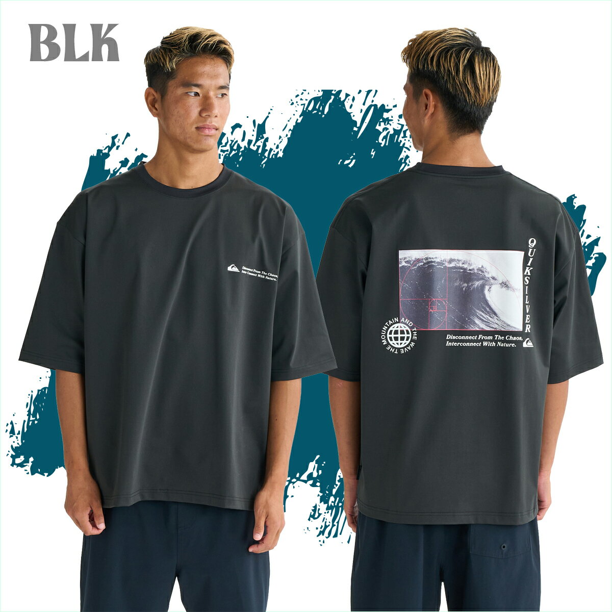 25 QUIKSILVER クイックシルバー ラッシュガード GOLDEN RATIO SS Tシャツ トップス ロゴ サーフィン メンズ 2025年春夏 品番 QLY252013 日本正規品