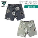 【7/19~7/25エントリーでP10倍】25 VISSLA ヴィスラ ボードショーツ サーフトランクス 短パン リサイクルポリエステル リプレーブ コットン サーフィン アウトドア メンズ ビスラ 2025年春夏 Icons 17.5” Boardshort 品番 M1207ICO2501 日本正規品