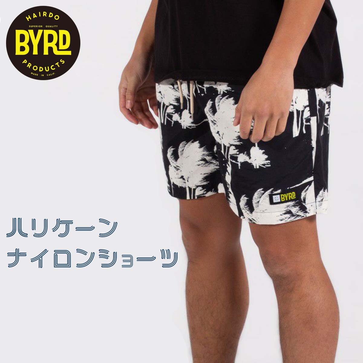 【7/4〜7/10エントリーでP10倍】BYRD x LIRA バード ハリケーンナイロンショーツ ボードショーツ 短パン 半ズボン 水着 海パン 水陸両用 トランクス サーフィン マリンスポーツ メンズ 日本正規品