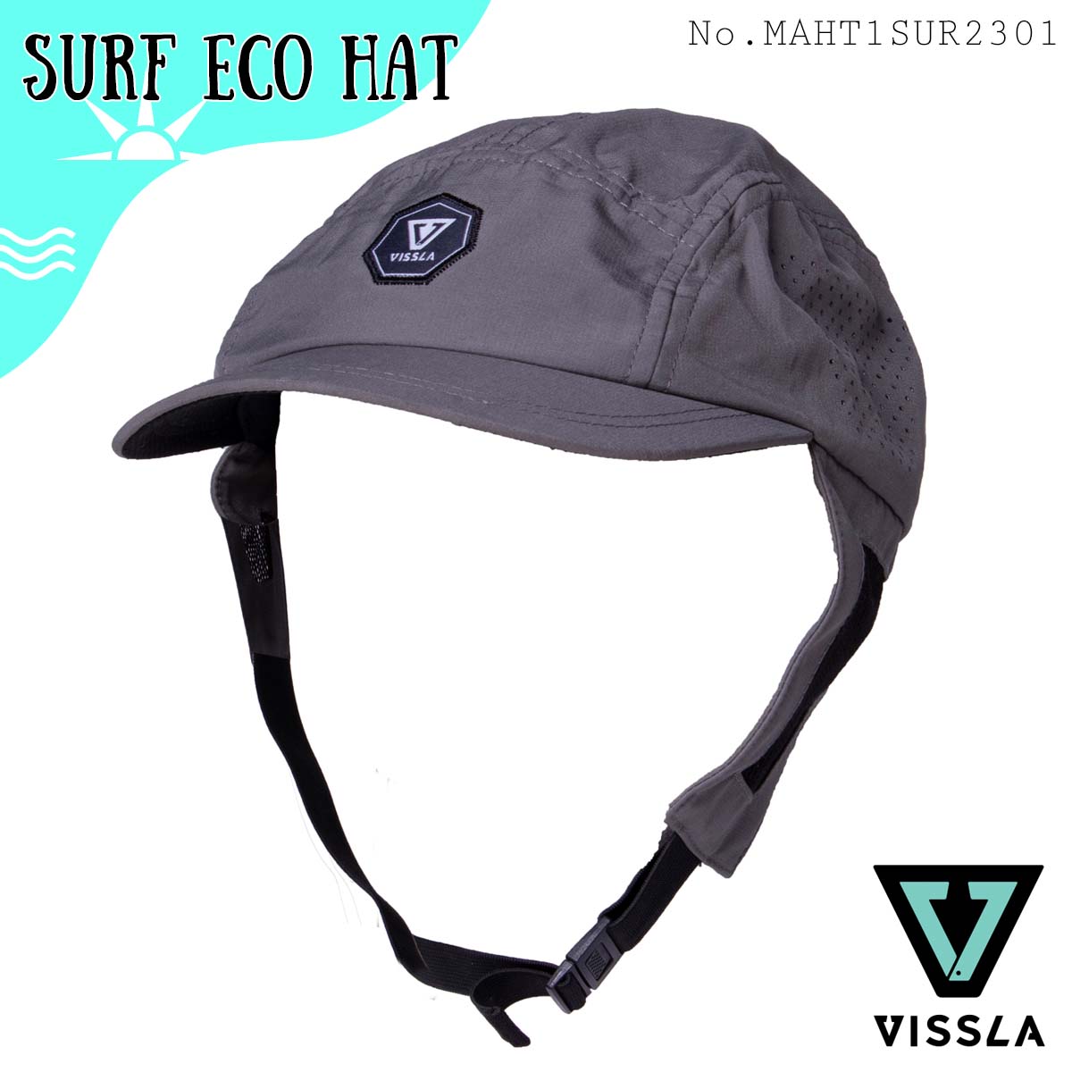 23 VISSLA ヴィスラ サーフキャップ SURF ECO HAT 帽子 サーフィン マリンスポーツ アウトドア ハット 日焼け対策 軽量 ビスラ 速乾 メンズ 2023年春夏 品番 MAHT1SUR2301 日本正規品