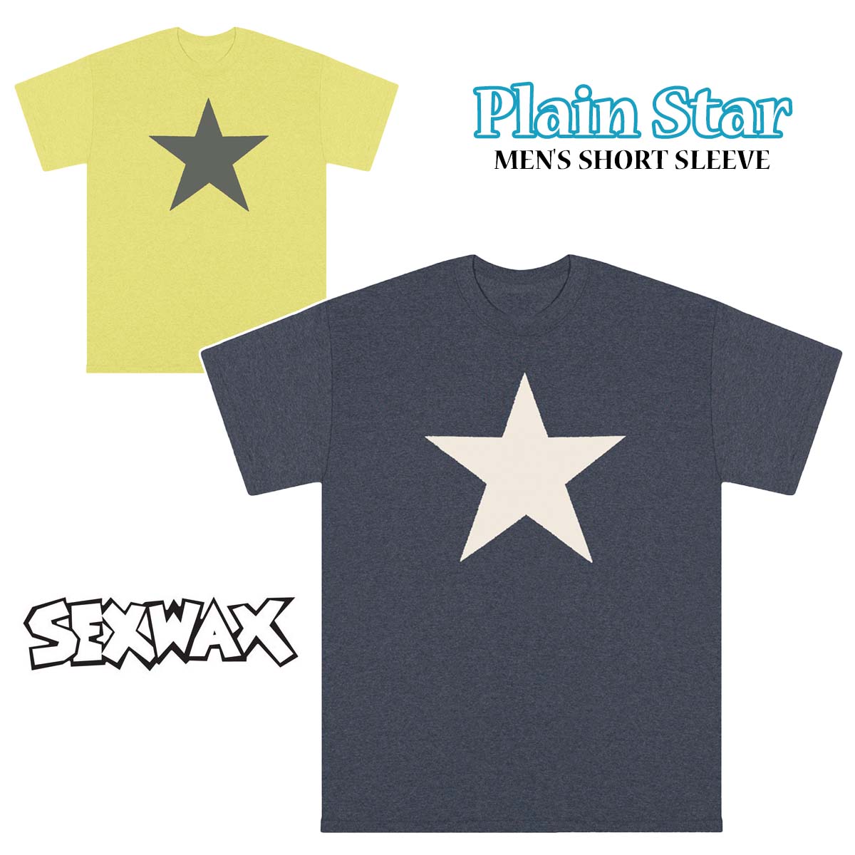 SEXWAX åå T Plain Star Mens Regular Short Sleeve Tees Ⱦµ ȥåץ...