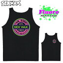 SEXWAX セックスワックス タンクトップ Fluoro Mens Tanks ノースリーブ ランニング トップス サークルロゴ 蛍光色 黒 ブラック メンズ 品番 0101313000094 日本正規品