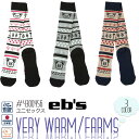 23/24 eb 039 s エビス 靴下 VERY WARM/FARMS ソックス ウール スキー スノボ スノー ウインタースポーツ ユニセックス 2023年秋冬 品番 4300456 日本正規品