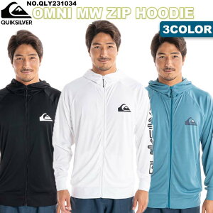 23 SS Quiksilver クイックシルバー ラッシュガード OMNI MW ZIP HOODIE パーカー 水陸両用 UPF50+ 速乾性 メンズ サーフィン 2023年春夏 品番 QLY231034 日本正規品