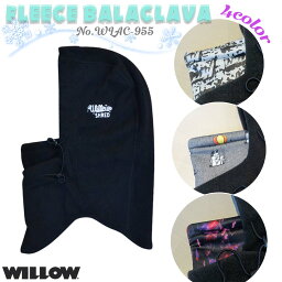 23/24 WILLOW ウィロー バラクラバ FLEECE BALACLAVA ネックウォーマー 目出し帽 フェイスカバー スキー スノボ メンズ ユニセックス 2023年/2024年 品番 WLAC-955 日本正規品