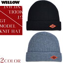 【7/4~7/10エントリーでP10倍】23/24 WILLOW ウィロー ニット帽 GTモデル ビーニー 帽子 小物 ロゴ入り ワッペン スキー スノボ スノーボード ウィンタースポーツ メンズ ユニセックス 2023/2024年 品番 WLB-144 日本正規品