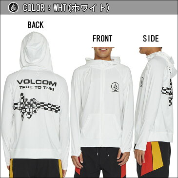 20 VOLCOM ボルコム ラッシュパーカー JPN WAVE LS ZIP ラッシュガード 長袖 ジップ UVカット UPF50＋ 水陸両用 吸水速乾 日焼け対策 擦れ防止 メンズ 2020年春夏 品番 N0302001 日本正規品