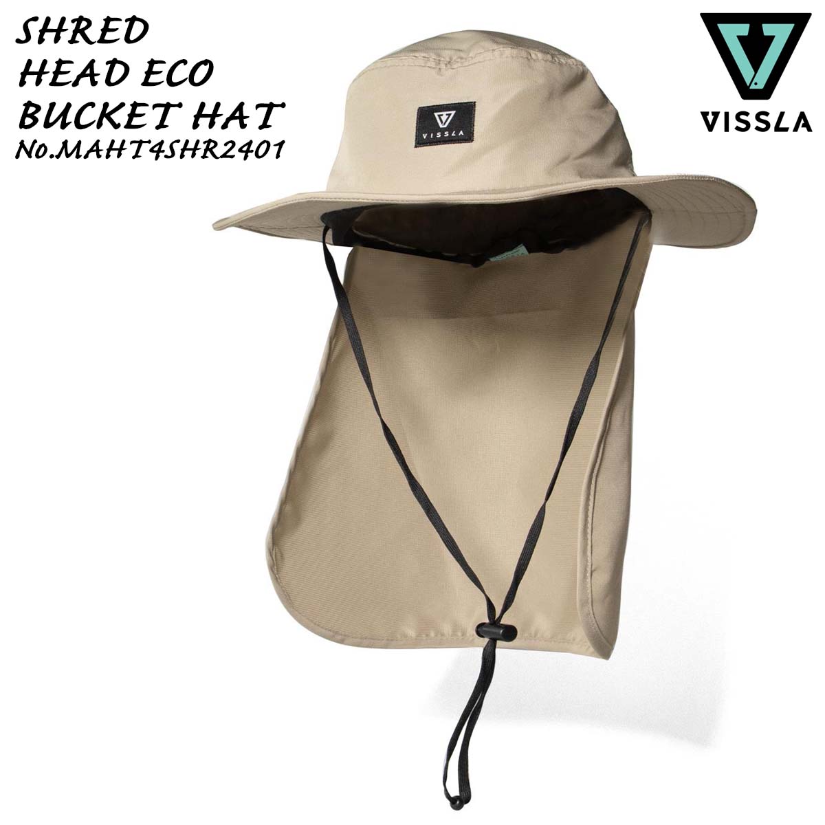 楽天オーシャン スポーツ24 VISSLA ヴィスラ サーフハット SHRED HEAD ECO BUCKET HAT バケハ 帽子 バケットハット ポリエステル マリンスポーツ アウトドア 日焼け対策 軽量 ビスラ 速乾 メンズ 2024年春夏 品番 MAHT4SHR2401 日本正規品