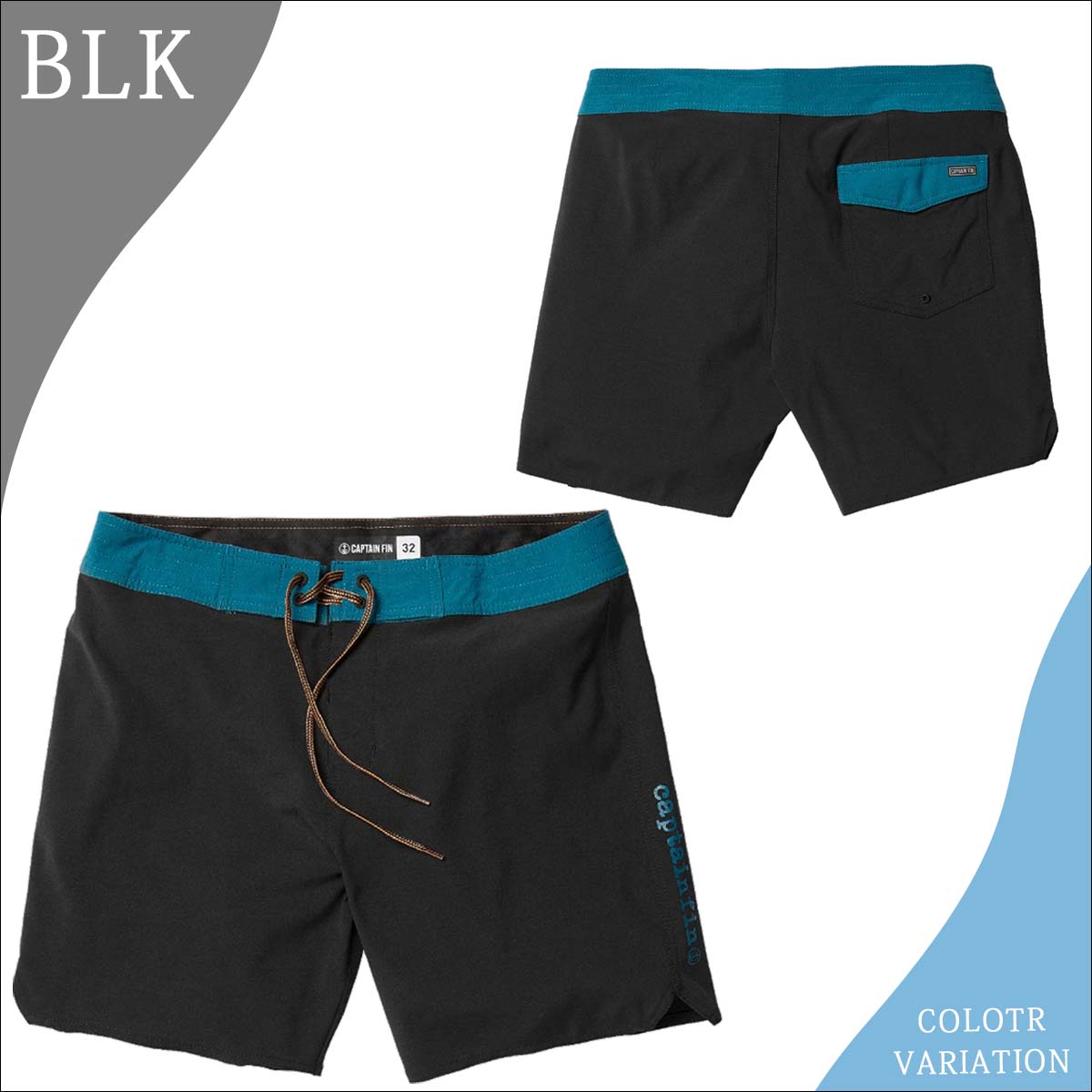 24 SS CAPTAIN FIN キャプテンフィン サーフトランクス CAPT VOYAGER SLD ボードショーツ サーフパンツ ポケット ロゴ メンズ ユニセックス 2024年春夏 品番 21A0832300 日本正規品
