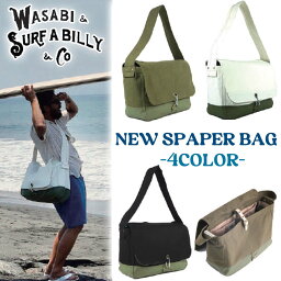 2024年5月中旬～6月中旬出荷 予約商品 24 Wasabi originals ワサビオリジナル ショルダーバッグ surf a billy Baby NEW SPAPER BAG ニューペーパーバッグ 鞄 ポケット カナビラ ボトルホルダー サーフィン マリンスポーツ 2024年春夏 メンズ ユニセックス 日本正規品