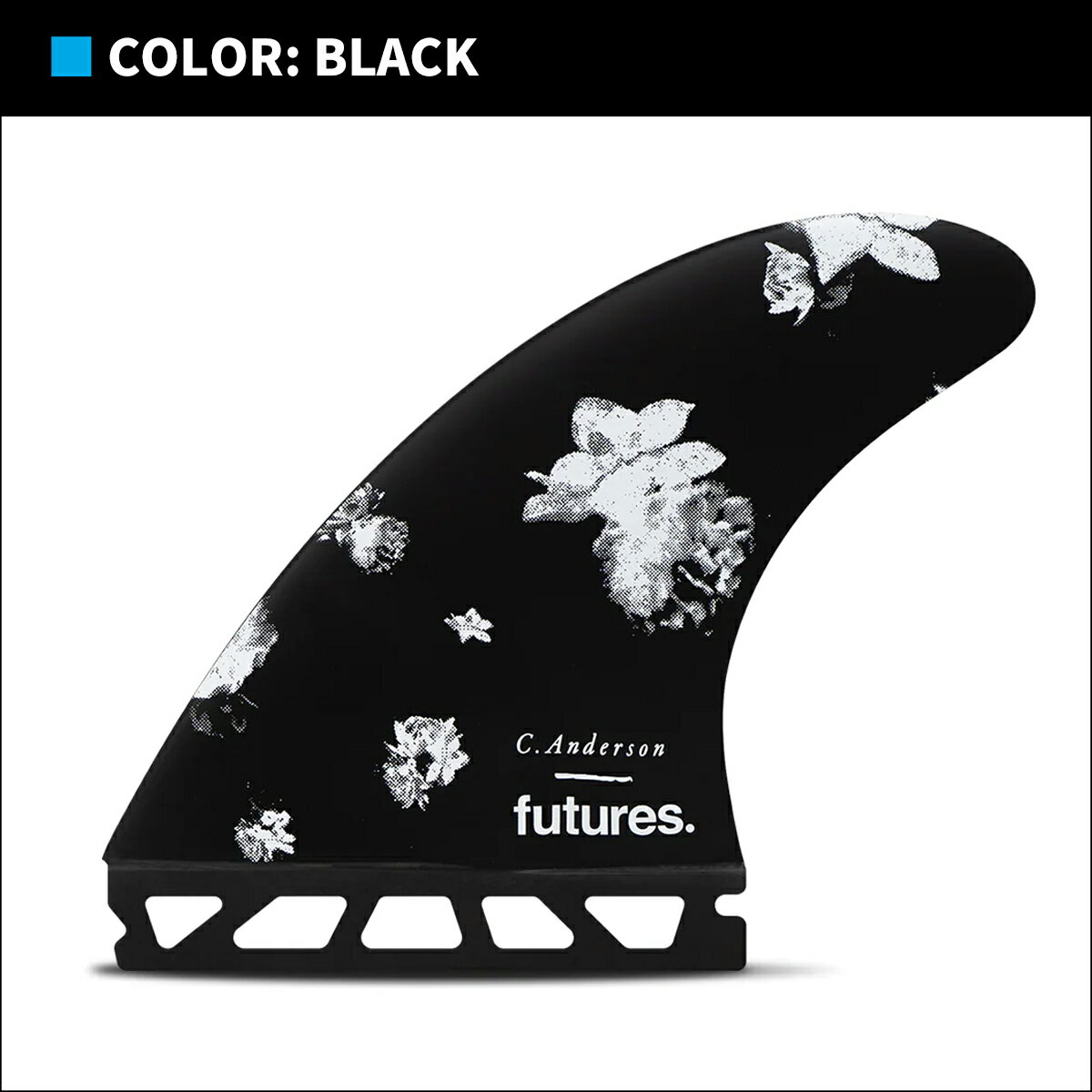 【5/9〜5/15エントリーでP10倍】24 futures. フューチャー フィン BLACK STIX 4.0 V2 ANDO LARGE ブラックスティック アンドー クレイグ・アンダーソン シグネチャー スラスター TRI FINS トライフィン 3fin 3フィン 3本セット サーフィン サーフボード 日本正規品 3