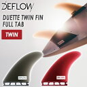 DEFLOW TWINフィン DUETTEモデル クラッシックツインフィンの考えのもと、ハイパフォーマンスな要素を加え今時なフィッシュモデル。 サーフボードの為に考えデザインされたツインフィンです。 ■ 商品詳細 ■ ■TWIN（2本セット） ■タイプ：Futures (Single Tab) ■カラー： BLK(ブラック) MAROON(マルーン) ■FRONT FINサイズ BASE(mm)：123.3 HEIGHT(mm)：137.2 RAKE(°)：33.9 FOIL：FLAT ◇◆メール便をご希望の場合◆◇ ※メール便はポスト投函となりますので、補償がありません。 また、日時指定・代金引換決済はご利用いただけませんので予めご了承くださいませ。 ※クレジットカード/銀行振り込み/楽天(etc)決済など、15時までに決済完了の場合は即日発送！(※15時以降の決済確認は翌日以降ご入金確認後の発送） オーシャン スポーツメール便【ロケット便】 代引き決済はご利用頂けません。※代金引換え決済をご希望の場合は、小型宅配便等に対応の商品ページにてご注文下さい。 ○デザイン等、予告なしに変更となる場合があります。ご了承ください。 ○掲載商品の色は、できる限り現品と同じになるよう努めておりますが、ご使用のパソコン環境により多少色合いが異なる場合がございます。著しい色の相違は御座いませんのでご安心ください。 ○お急ぎのお客様は、ご確認していただく事をお勧め致します。 ※コチラの商品はメール便（ネコポス）での発送となります。 メール便の配送はポスト投函でのお届けとなります。 手渡しでの配達や日時指定、代引きでのお支払等をご希望の場合は『小型宅配便対応』の商品ページにてご注文頂きますようにお願い致します。 メーカー希望小売価格はメーカーサイトに基づいて掲載しています