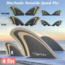 Machado Seaside Quad Fin ■ 商品詳細 ■ ロブ・マチャドのシグネチャーフィン。 Quad Fins (4Fin) ■タイプ：FUTURE / FCS2 ■サイズ： FRONT （TWIN FIN） ・Area（エリアサイズ）— 15,260 mm sp ・Base（ベースサイズ）— 130 mm ・Hight（高さ）— 137 mm REAR QUAD ・Area（エリアサイズ）— 6,444 mm sq ・Base（ベースサイズ）— 78 mm ・Hight（高さ）— 108 mm ※Dual TabモデルはFCS2のフィンプラグに対応しますが、クリップ式での装着・取り外しには対応しません。フィンスクリューでの固定が必須となります。 ※クレジットカード/銀行振り込み/楽天(etc)決済など、15時までに決済完了の場合は即日発送！(※15時以降の決済確認は翌日以降ご入金確認後の発送） ○デザイン等、予告なしに変更となる場合があります。ご了承ください。 ○掲載商品の色は、できる限り現品と同じになるよう努めておりますが、ご使用のパソコン環境により多少色合いが異なる場合がございます。著しい色の相違は御座いませんのでご安心ください。 ○お急ぎのお客様は、ご確認していただく事をお勧め致します。 ※コチラの商品は小型宅配便での発送となります。 『あす楽対応』となりますが送料の方が込みの値段となりますのでご了承下さい。