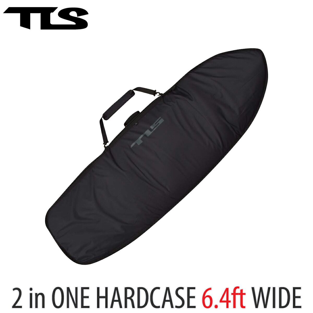 TLS 2 in ONE HARDCASE 6.4ft WIDE｜ハードケース ■ 商品説明 ・2本までのボードを収納可能 ・8mm厚フォーム ・強靭なナイロンファブリック ・壊れにくいジッパープル ・柔らかく持ちやすいハンドル ・ケース内でズレにくい一体型ボードディバイダー ・レールを守るジッパーガード ・取り外し可能なショルダーストラップ ・内部にストラップポケット付き ・ボードの出し入れがしやすいフルオープンジッパー ・コンプレッションストラップ ■ サイズ（約） 2050×650×150mm ※こちらの商品は一万円以上送料無料の対象外となります。送料が別途加算されますので予めご了承ください。 ※クレジットカード/銀行振り込みなど、15時までに決済完了の場合は即日発送！(※15時以降の決済確認は翌日以降ご入金確認後の発送） ○デザイン等、予告なしに変更となる場合があります。ご了承ください。 ○掲載商品の色は、できる限り現品と同じになるよう努めておりますが、ご使用のパソコン環境により多少色合いが異なる場合がございます。著しい色の相違は御座いませんのでご安心ください。 〇商品ページに記載のカラー表記ですが、カタログやJANコード作成時などにメーカーで割り当てたカラー表示となり実際の商品と色味が異なる場合がございますが予めご了承下さい。 〇また柄物商品の場合などは、商品により柄の位置や入り方に個体差が生じてしまいます。商品ページの写真とイメージが異なる場合がございますが予めご了承下さい。 ○お急ぎのお客様は、ご確認していただく事をお勧め致します。 メーカー希望小売価格はメーカーサイトに基づいて掲載しています