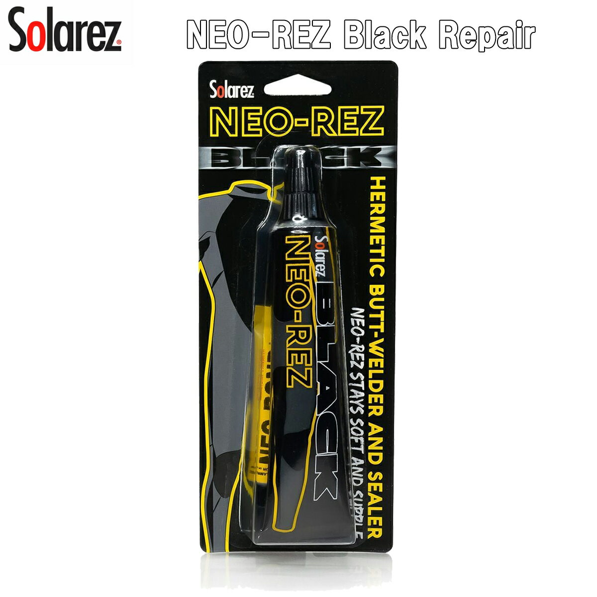NEO-REZ Black Repair ウエットスーツの裂け目や穴を、自宅で確実リペア。 強力かつ柔軟に仕上がる、2ステップ補修キットです。 ネオプレン生地の断面接着と、縫い目のシーリングを組み合わせることで、水漏れを防ぎ、耐久性のある補修が可能です。 【ステップ1：接着】NEO-BOND（小チューブ） ネオプレンの断面同士を強力に接着 開いてしまった傷口をしっかりと繋ぎ合わせます。 【ステップ2：密封】Neo-Rez BLACK（大チューブ） 継ぎ目の上から塗布することで、柔軟性のあるシーム（被膜）を形成。 動きを妨げず、浸水を防ぐソフトな仕上がりを実現します。 愛用のスーツを長く使うための、メンテナンスの必需品。 【商品詳細】 ■内容量：1.0oz ◇◆メール便(200円)をご希望の場合◆◇ ※メール便はポスト投函となりますので、補償がありません。 また、日時指定・代金引換決済はご利用いただけませんので予めご了承くださいませ。 ※クレジットカード/銀行振り込み/楽天(etc)決済など、15時までに決済完了の場合は即日発送！(※15時以降の決済確認は翌日以降ご入金確認後の発送） オーシャン スポーツメール便【ロケット便】 代引き決済はご利用頂けません。※代金引換え決済をご希望の場合は、小型宅配便等に対応の商品ページにてご注文下さい。 〇デザイン等、予告なしに変更となる場合があります。ご了承ください。 〇掲載商品の色は、できる限り現品と同じになるよう努めておりますが、ご使用のパソコン環境により多少色合いが異なる場合がございます。著しい色の相違は御座いませんのでご安心ください。 〇メーカー公式サイトから抜粋している画像等をそのまま使用している場合は、撮影方法や明るさにより実際商品と色味が異なる場合がございますが予めご了承ください。 〇商品ページに記載のカラー表記ですが、カタログやJANコード作成時などにメーカーで割り当てたカラー表示となり実際の商品と色味が異なる場合がございますが予めご了承下さい。 〇また柄物商品の場合などは、商品により柄の位置や入り方に個体差が生じてしまいます。商品ページの写真とイメージが異なる場合がございますが予めご了承下さい。 〇お急ぎのお客様は、ご確認していただく事をお勧め致します。 ※コチラの商品はメール便での発送となります。 メール便の配送はポスト投函でのお届けとなります。 手渡しでの配達や日時指定、代引きでのお支払等をご希望の場合は『小型宅配便対応』の商品ページにてご注文頂きますようにお願い致します。 メーカー希望小売価格はメーカーサイトに基づいて掲載しています