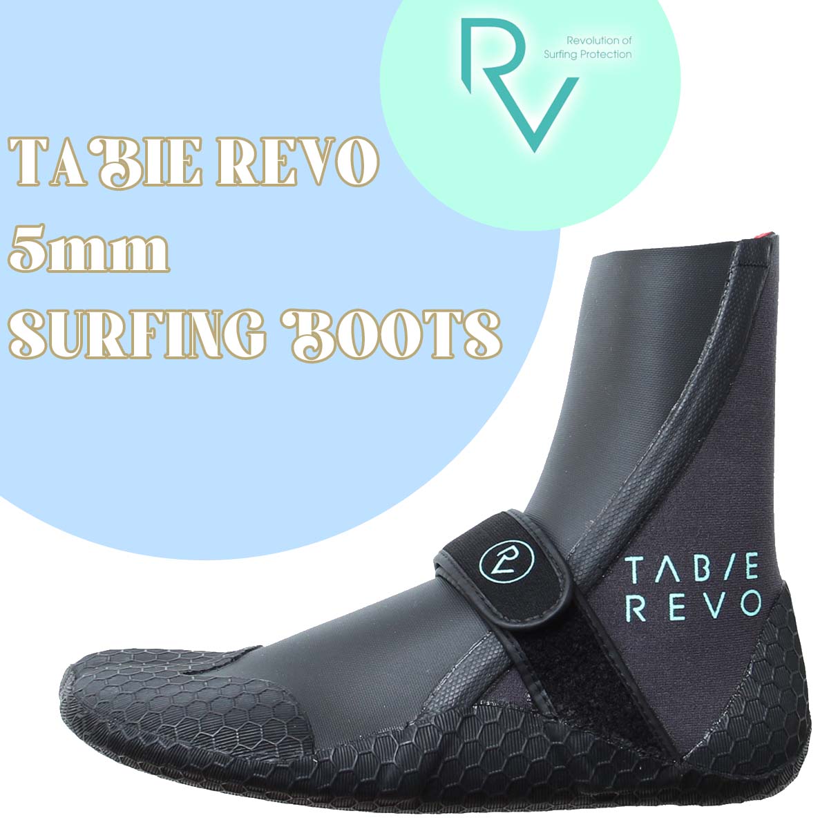 TABIE REVO タビ―レボ サーフブーツ 5mm SURFING BOOTS マリンシシューズ 外箱なし 軽量 ユニセックス サーフィン マリンスポーツ 品番 KW-4702B 日本正規品