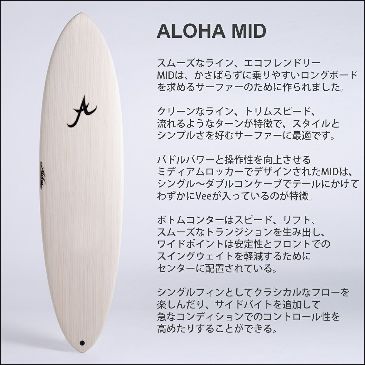 25 ALOHA SURFBOARDS アロハ サーフボード MID 7’0 EPS エポキシ エコスキン 3fin Futures 2025年 日本正規品 2