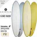 25 ESSENCE BOARD エッセンス サーフボード 板 グー ミッド ミッドレングス フューチャー GOO MID EPS FUTURE 7’2 フィン...