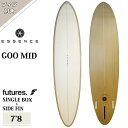 25 ESSENCE BOARD エッセンス サーフボード 板 グー ミッド ミッドレングス フューチャー GOO MID EPS FUTURE 7’8 フィン...