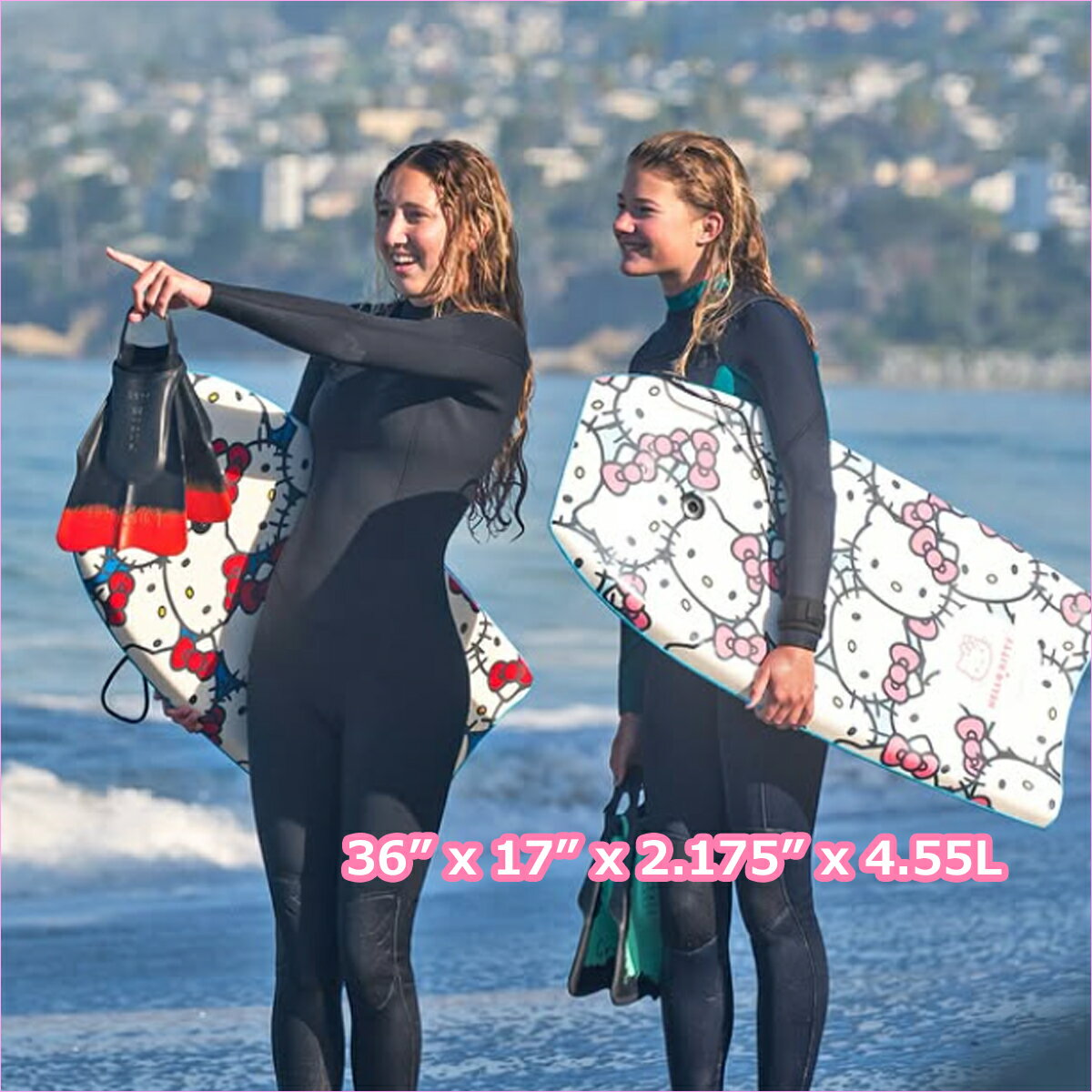 25 WAVESTORM �������֥��ȡ��� �ܥǥ��ܡ��� Hello Kitty 36in Bodyboard 36����� �ϥ������ƥ� ���ƥ������ ���ƥ� ����ꥪ �꡼���女�����դ� 2025ǯ ����������