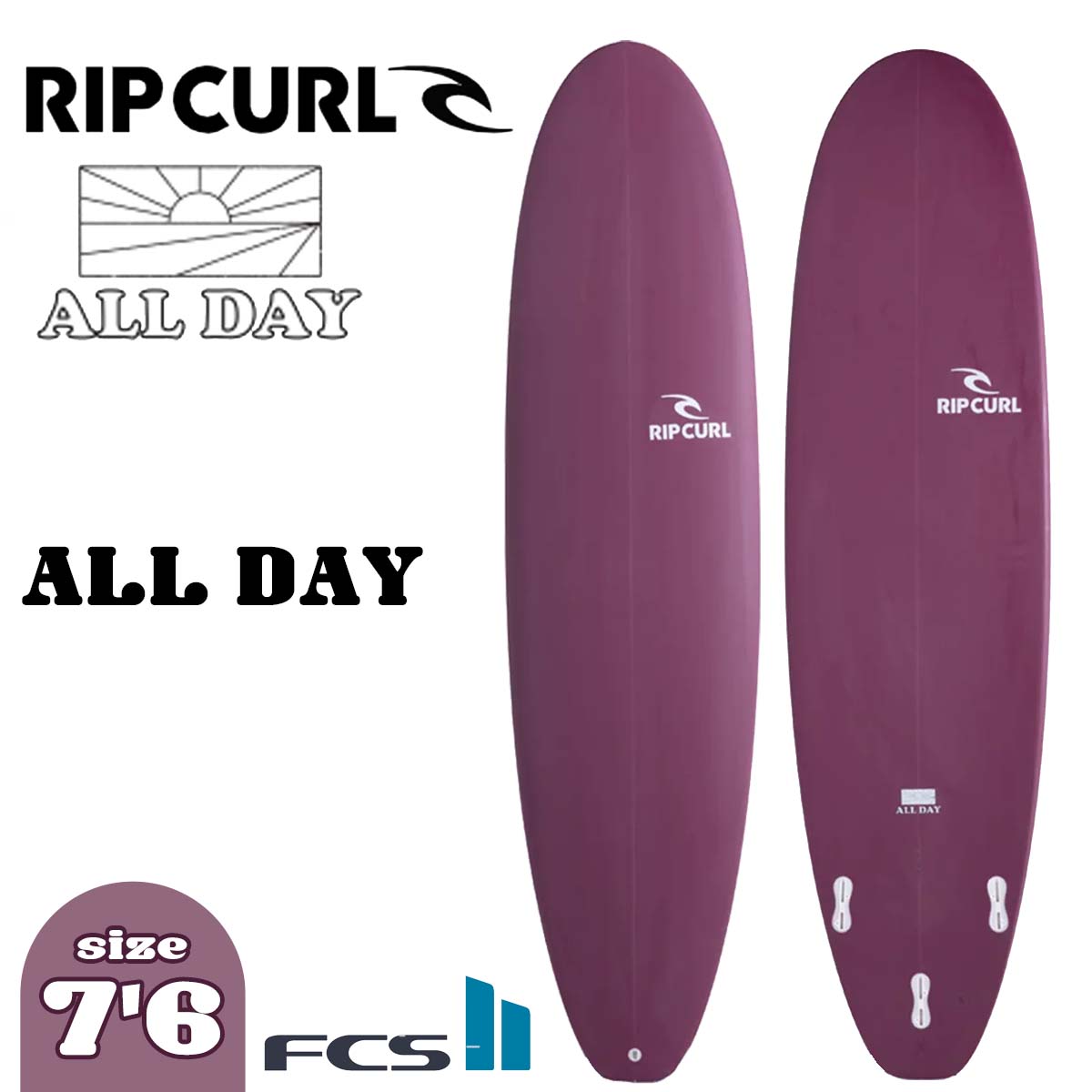 25 RIP CURL åץ եܡ ǥ եܡ  ALL DAY 7'6 3FIN FCS2 ե ...