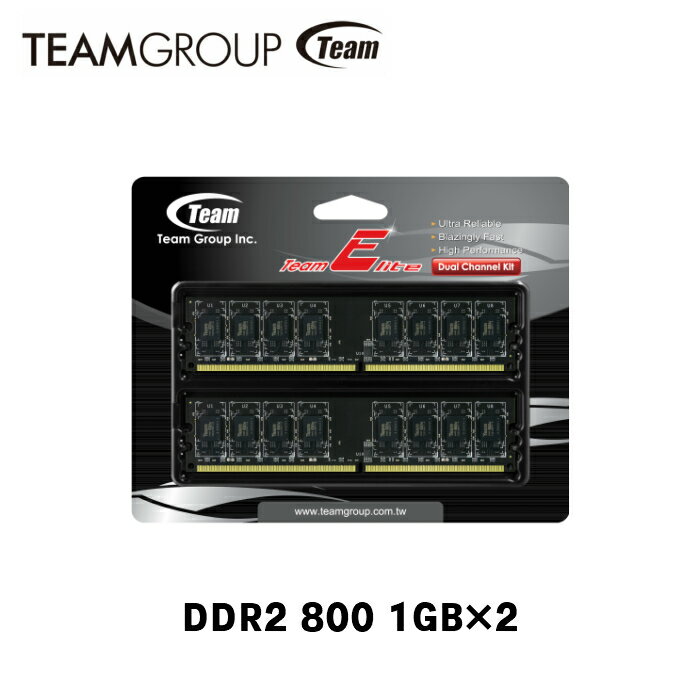 TEAM ELITE DDR2 800 2GB (1GB2) ǥȥå  2 U-DIMM PC2-6400 CL5 TEDD2048M800C5DC-EC