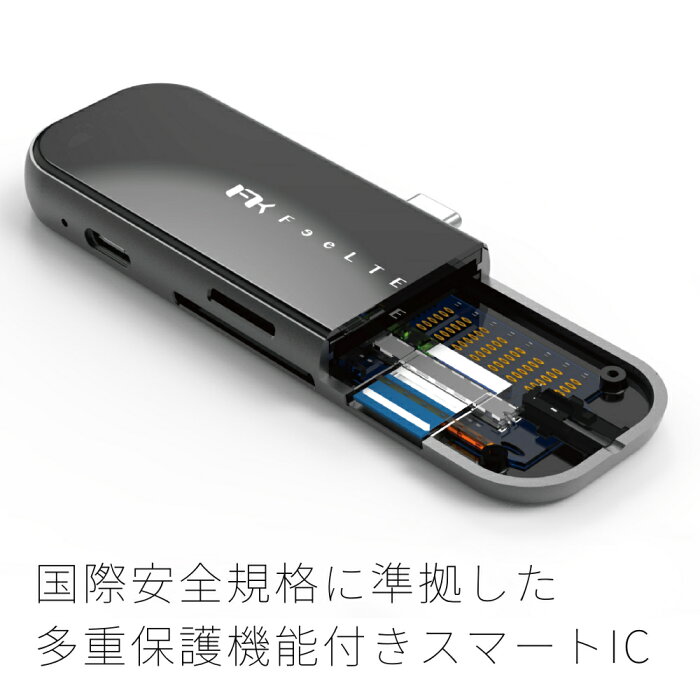 【6in1】FeeltekUSB-Cハブ6ポートiPadPro/MacBook/XPS対応HDMIUSB-A3.1USB-CPDSD&MicroSDカードリーダー3.5mmオーディオジャック高速データ転送4KHDMIOTG対応薄型軽量コンパクトガラスパネルUCH006GP1