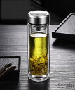 水筒 クリアボトル ウォーターボトル ガラス 直飲み重構造 耐熱 茶こし付きタンブラー 1000ml ポータブル トラベル マグ ティー タンブラー携帯便利 漏れ防止 大容量 軽量 直飲み 蓋付き 大人 スポーツボトル 部活 通学 通勤 大容量 母の日 早割
