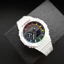 G-shock Ga2100 カシオーク カスタマイズ レインボー カラフル GA-2100-7a(2)