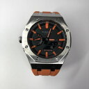 g-shock　ACCENT NEON GA-2100-1A4JF　オレンジ　カスタム　 ステンレス　ケース　ラバー