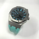 ティファニー 腕時計 G-SHOCK GA-2100-1A2　ティファニーブルー　カスタム　ステンレスケース　ラバーストラップ