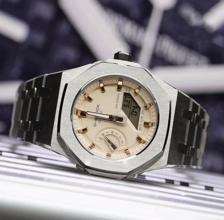 G-shock GMA-S2100-4A 小さめ カシオーク カスタマイズ ステンレスケース