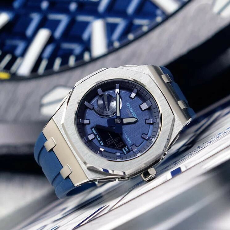 G-shock GM-2100N-2A カシオーク カスタマイズ ステンレスシルバー オフショアスタイル