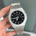 G-shock GA-2100-1A1 カスタム シルバー ステンレス ストラップ 保証付き