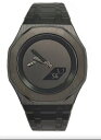 G-shock GA-2100-1A1 カシオーク ステンレスケース ストラップ フルブラックモデル 保証あり ケース表面にネジなし