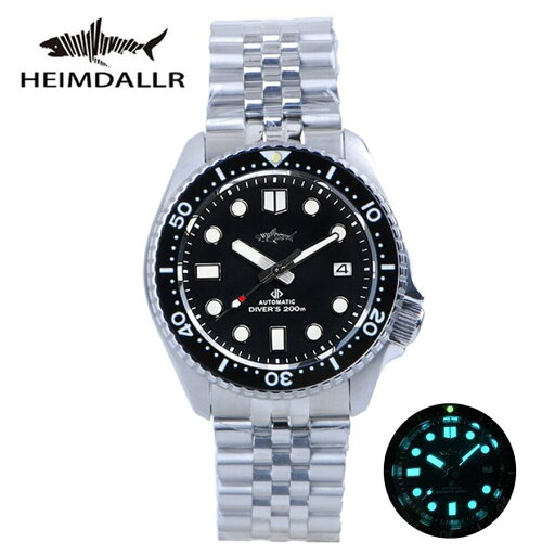Heimdallr シャーク オマージュ ダイバーズ ウォッチ 時計 サファイアガラス NH35 5連ブレス Heimdallr シャーク オマージュ ダイバーズ ウォッチ 時計 サファイアガラス NH35 5連ブレス