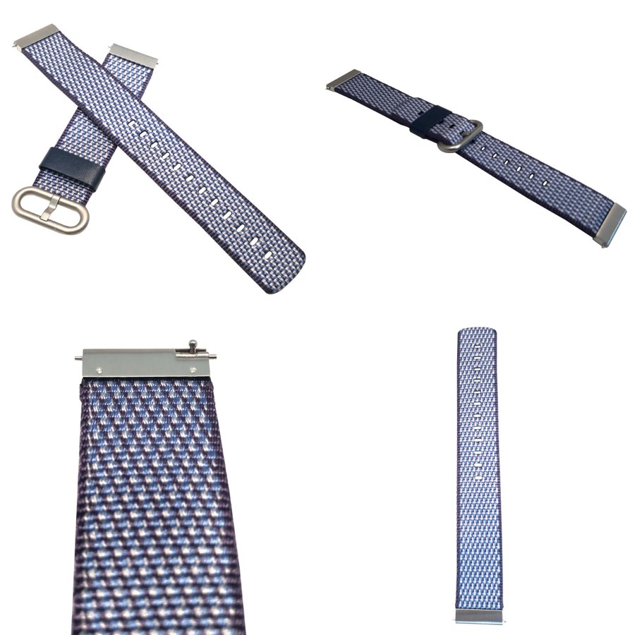 高品質 ナイロン ウォッチ ベルト 20mm 22mm ブラック 2タイプ W&S