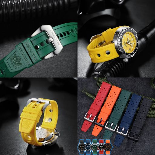 ダイバー用 STEELDIVE ラバー バンド ストラップ 20 22mm