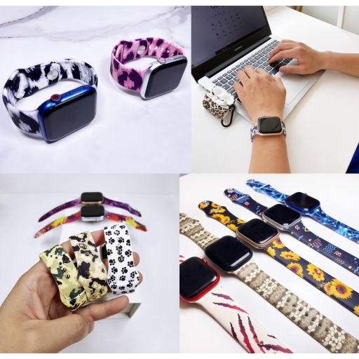 Apple watch アップルウォッチ ストラップ 3 4 5 6 7 SE 38 40 42 44mm マルチデザイン ラバーバンド